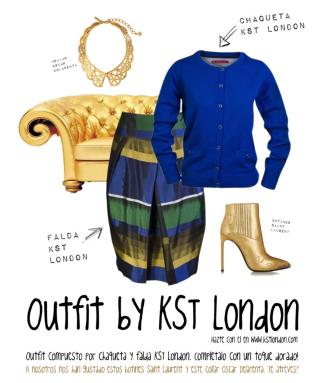 Outfit compuesto por chaqueta y falda KST London